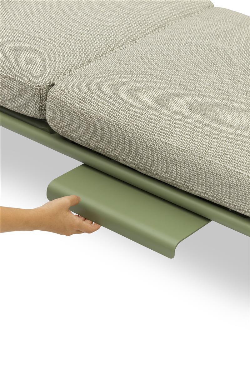 Zebra Somerset 3-Sitzer Alu sage inkl. Kissen mint green