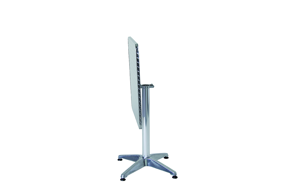 Tisch Bistro Säule Alu 60x60cm Platte abklappbar