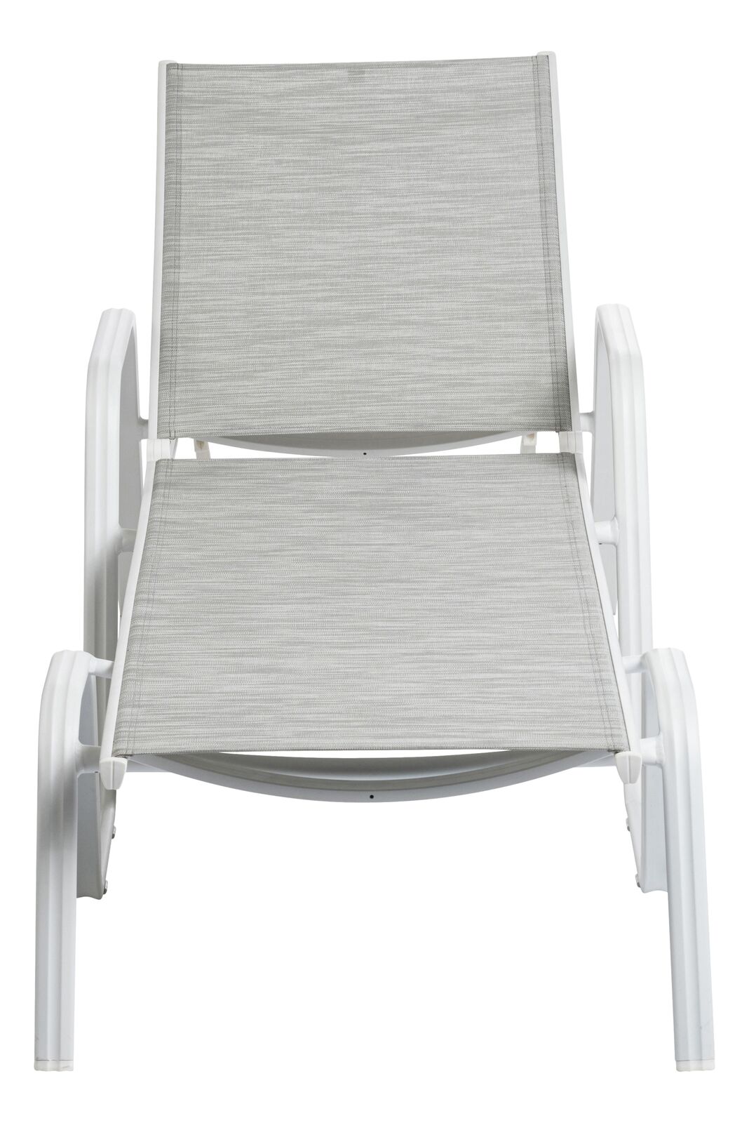 KETTLER BASIC PLUS Stapelliege weiß matt/ hellgrau