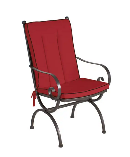 MBM Sitz-/Rückenkissen rot mit schwarzem Keder für Sessel Romeo Elegance