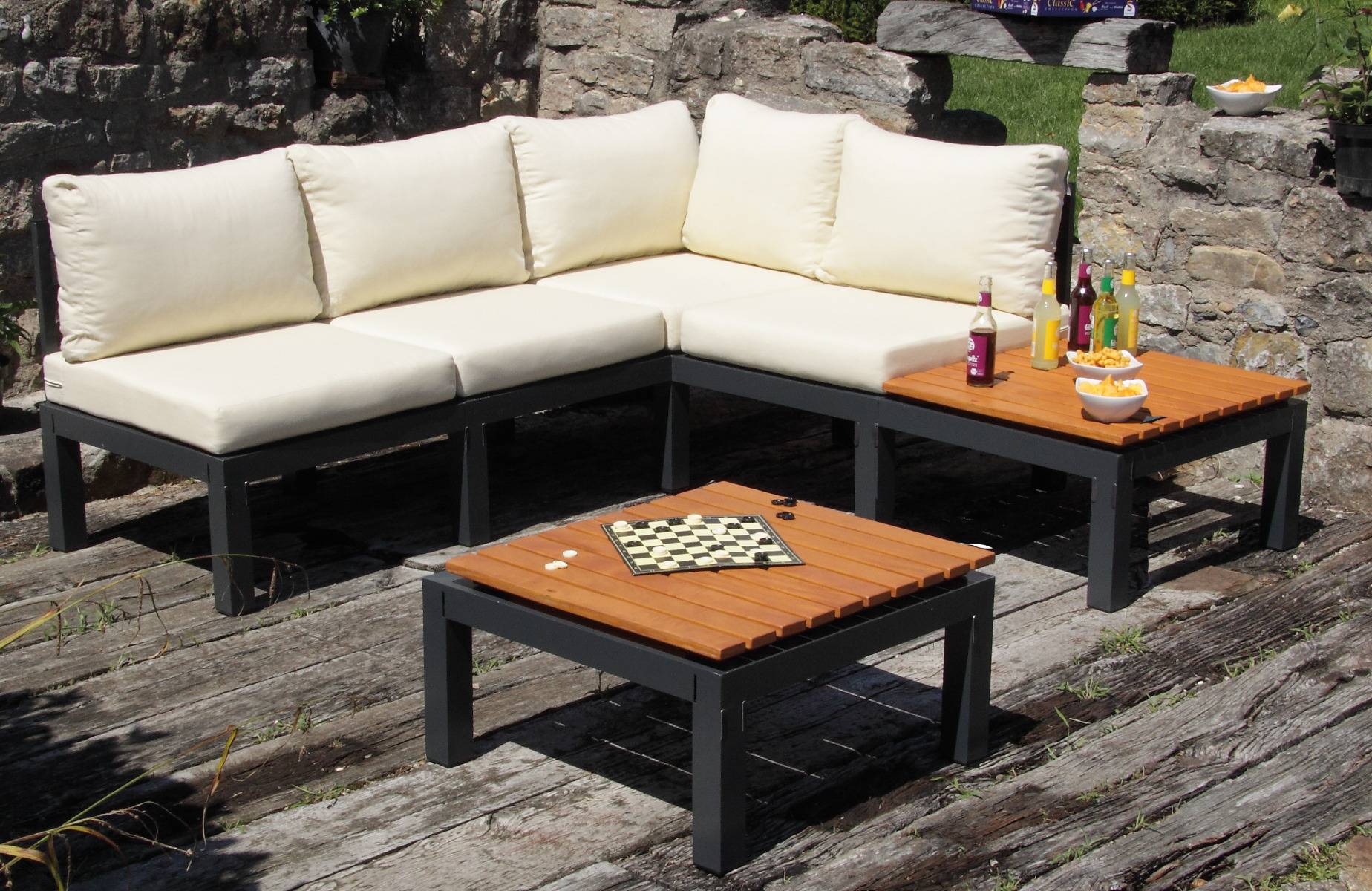 ACAMP weekend Tischplatte Basiselement 70 x 70 cm Teakfarben