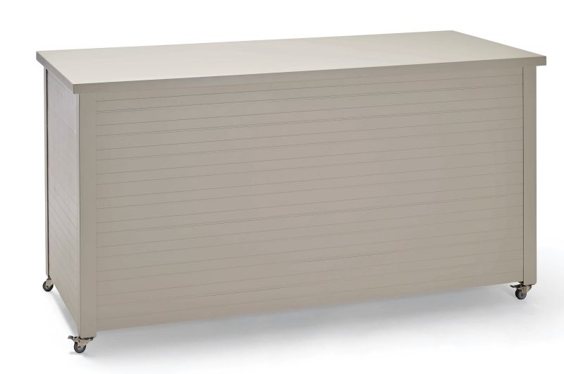 Stern Kissenbox Gilbert 176x76x91 cm Aluminium greige mit Schloß
