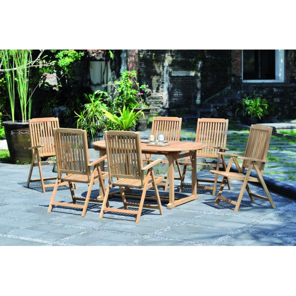 Tischgruppe Oslo Teak 7-teilig