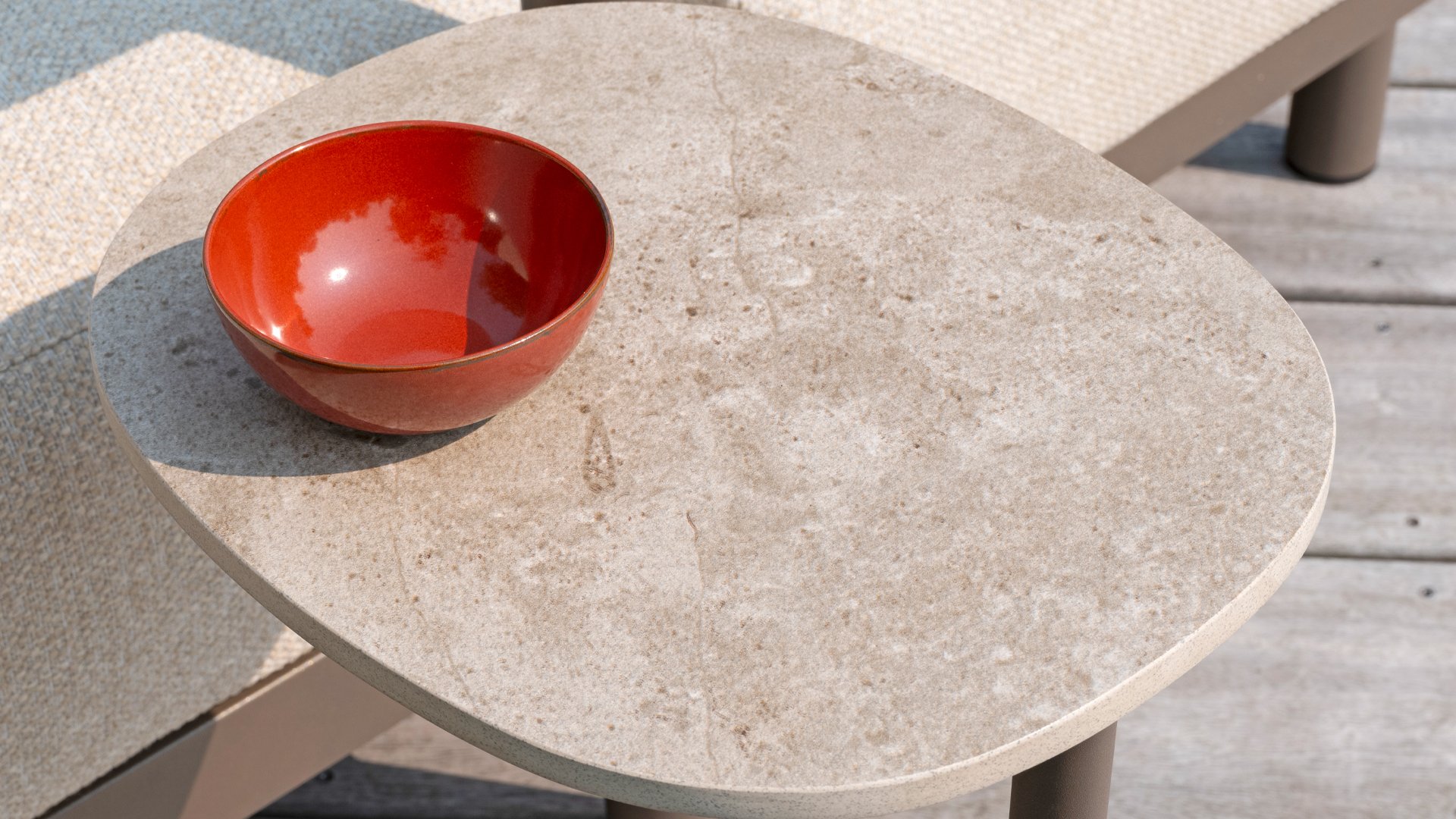 4 Seasons Outdoor Tischplatte für Kaffeetisch Sofie 70x80 cm Keramik Sand