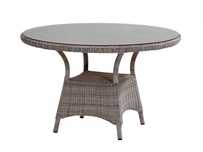 Safi dining table 120 cm ø inkl. glass  + Schirmloch Roca