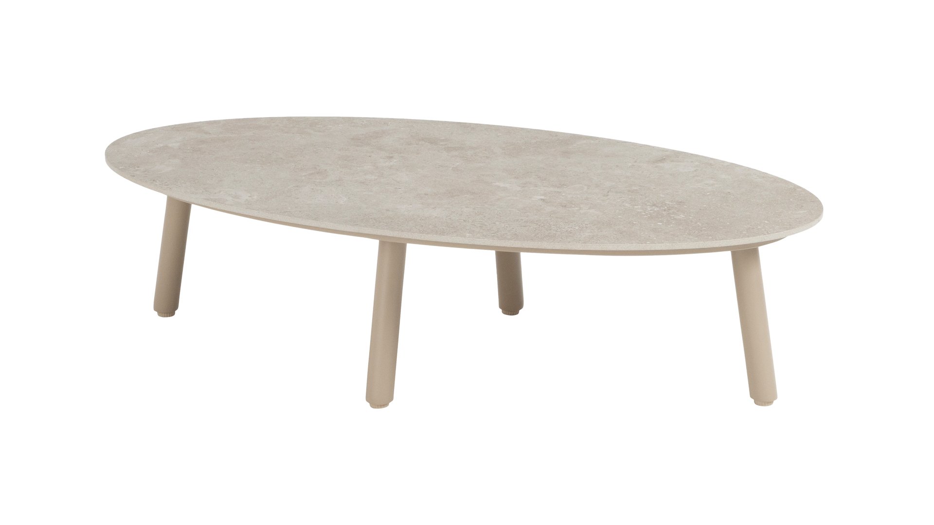 Taste by 4 Seasons Outdoor Kaffeetisch oval 120x65 cm Salute Latte/Grau
