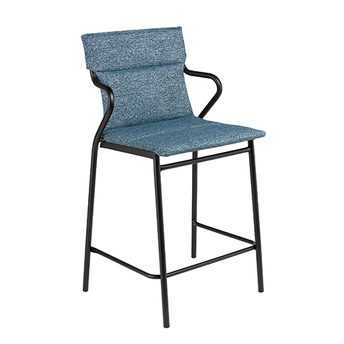 Lafuma ANCONE ALLURE mittelhoher Stuhl Sunbrella/Tundra Noir/Cobalt