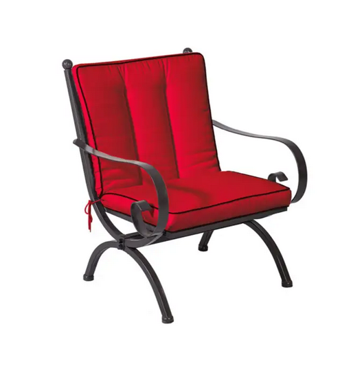 MBM Sitz-/Rückenkissen rot mit schwarzem Keder für Loungesessel Romeo Elegance