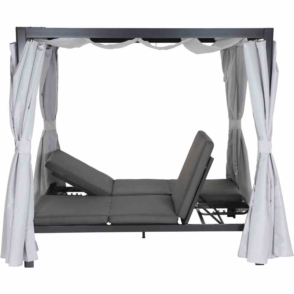 Siena Garden WAIKIKI Loungebett Aluminium anthrazit/hellgrau