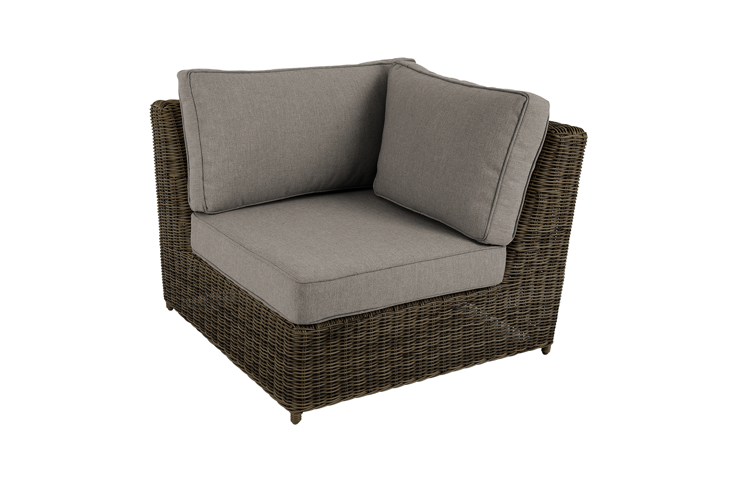 Brafab Glendon Eckmodul Polyrattan Dark Brown/Soft Moose