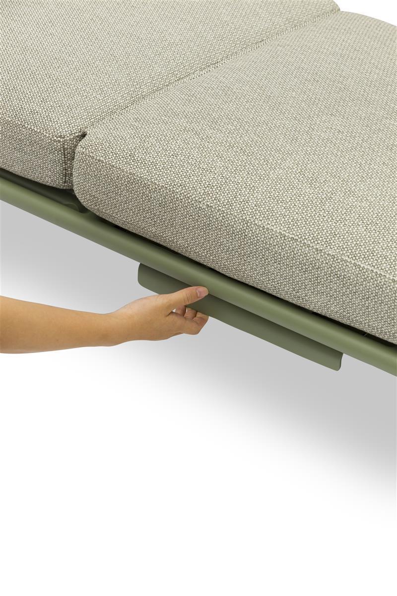 Zebra Somerset 3-Sitzer Alu sage inkl. Kissen mint green