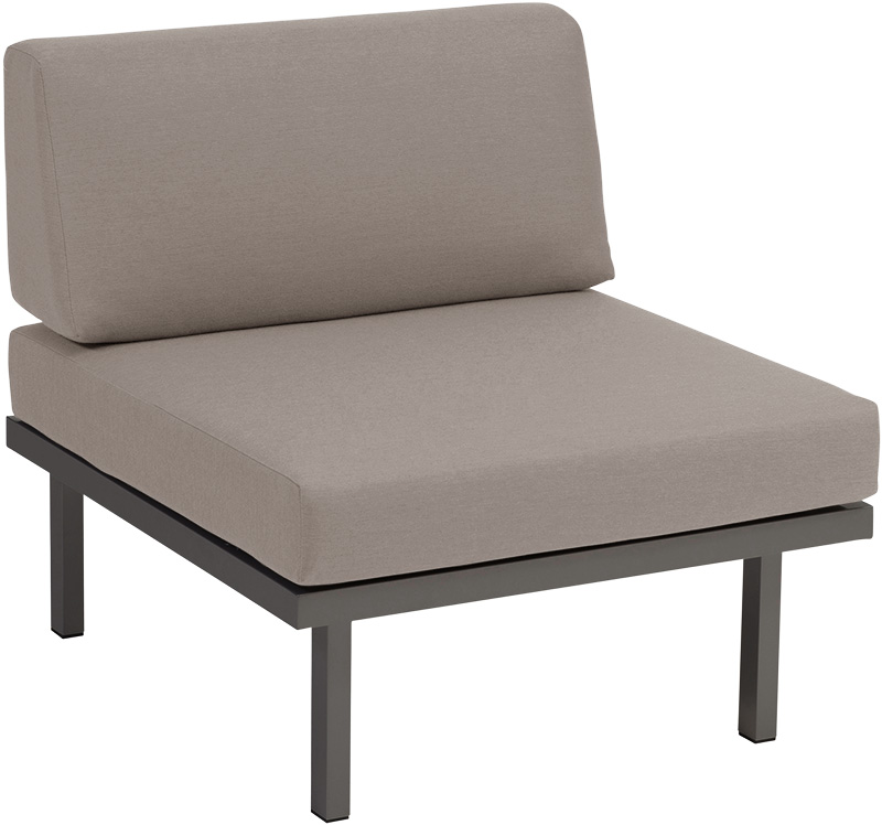 Karasek Modul Sylt 75x84 ohne Armlehne grau metallic D11 naturegrey