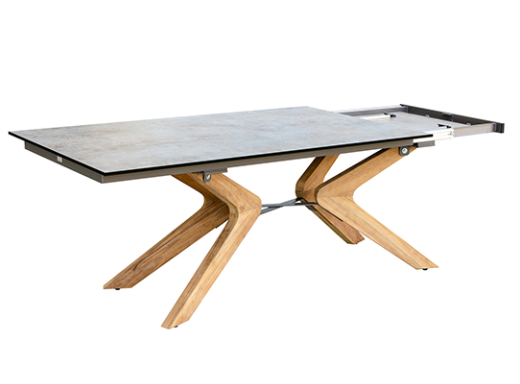 Karasek Synchron-Ausziehtisch Riva Superior NEO 285 (165+60+60) x 95 kupfer teco.STAR stone