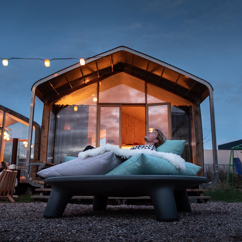Weltevree Flying Dishman Lounge Insel + Kissenset Grün