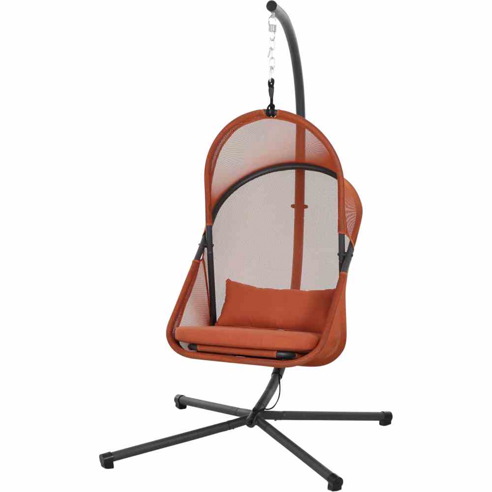 Siena Garden YOBAYA Hängesessel Stahl matt-anthrazit/relaxed red