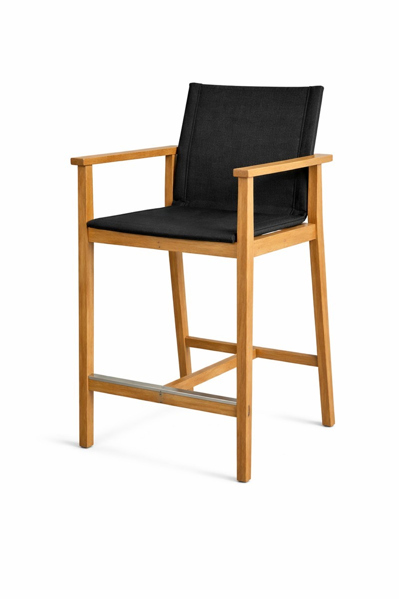 ARCO Lugano Bar Armlehsessel In Teak anthrazit