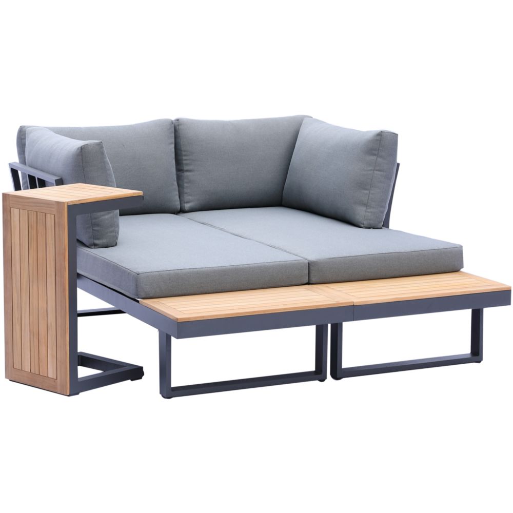 Lounge-Gruppe FRANZISKA 3-tlg.Aluminium/Akazie FSC®