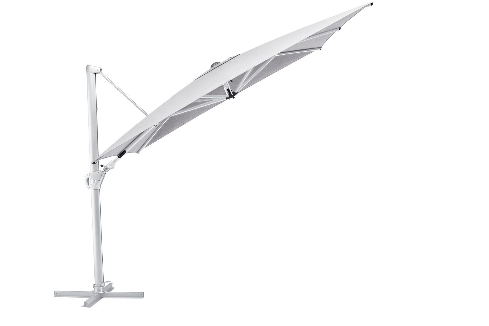 KETTLER Ampelschirm EASY SWING 300x300 cm silber/ hellgrau