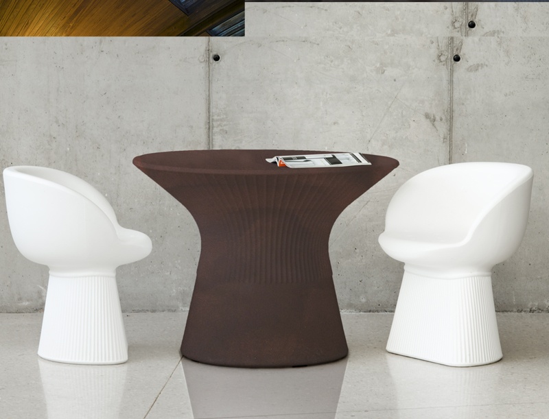 Outdoor Tisch Capri 75 Color Bronzefarben Rund