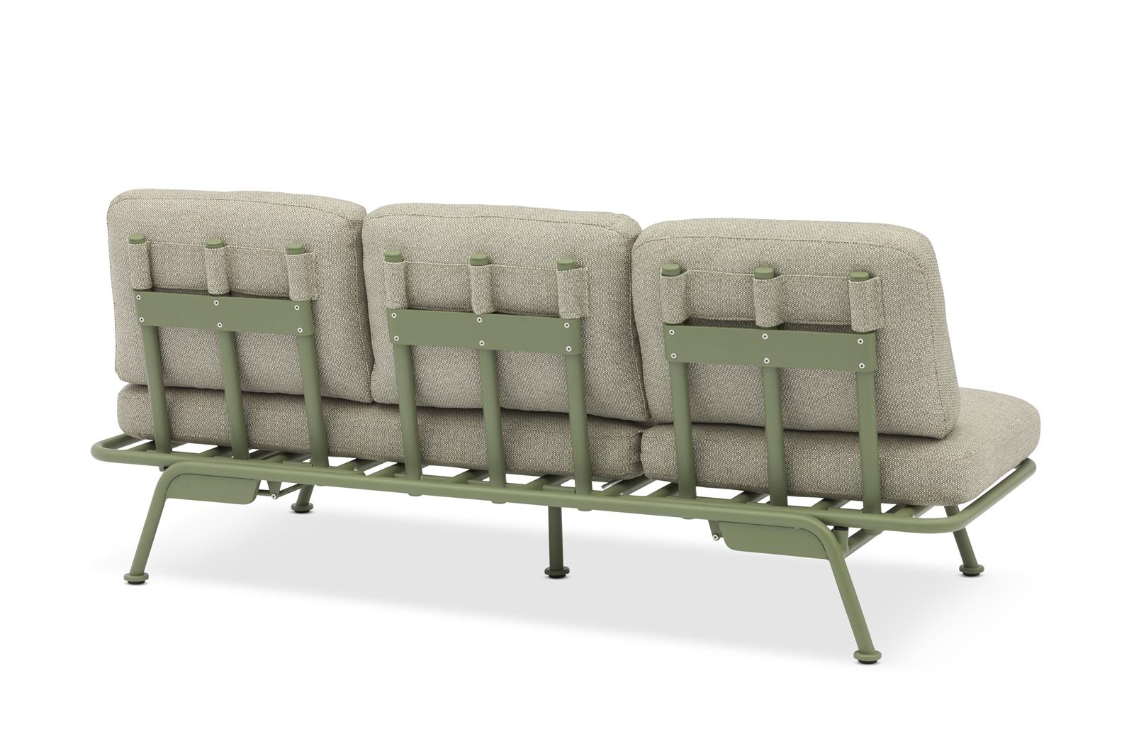 Zebra Somerset 3-Sitzer Alu sage inkl. Kissen mint green