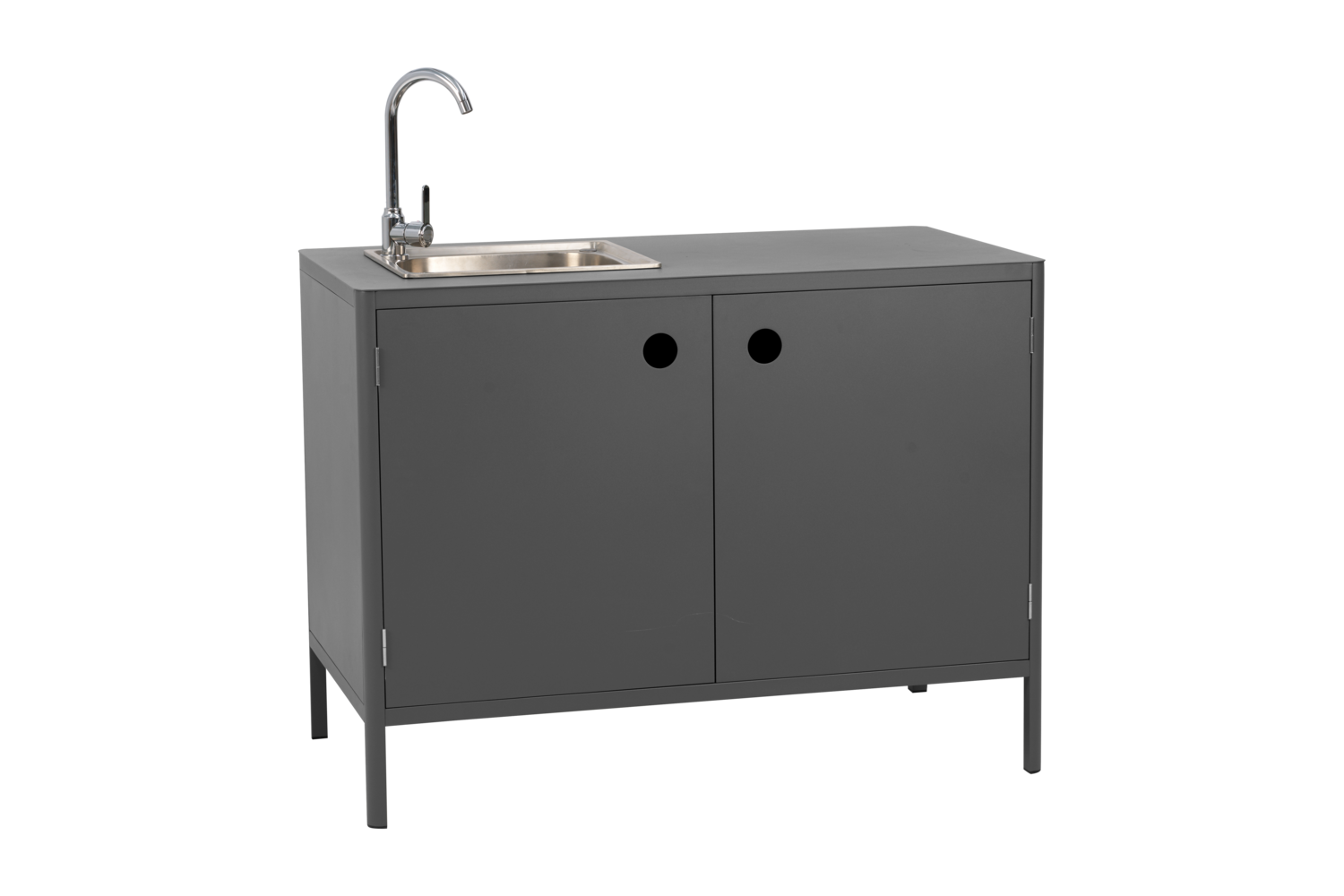 Brafab Kelia Outdoor-Küche mit Spüle und Wasserhahn Aluminium anthrazit