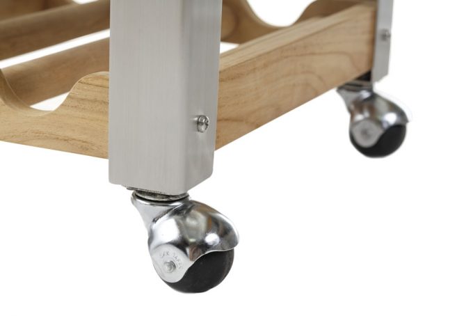 Diamond Garden Merlot Weintrolley Edelstahl/Teak