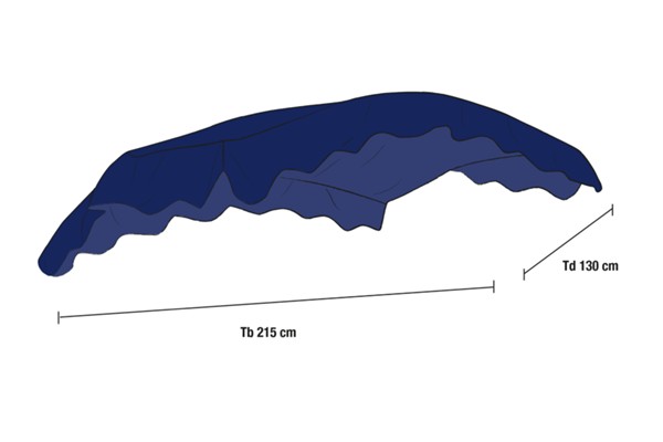 Brafab Prag Gartenschaukel Dach 215x130 cm blau