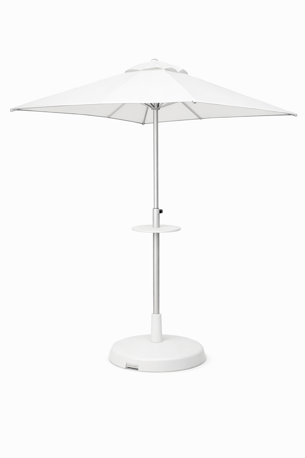 Ramberti Sonnenschirm Majestic 200 x 200 cm Stoff AM6/20 Farbe 101/G604 weiß Pole 158 cm mit Sockel 32 KG Ausstellungsstück
