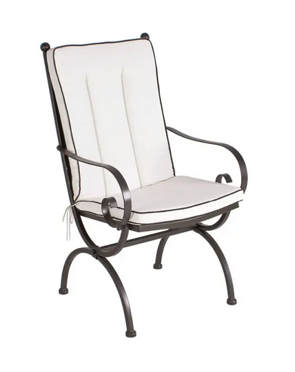 MBM Sitz-/Rückenkissen uni natur m. schw. Keder für Sessel Romeo Elegance Marone Antik
