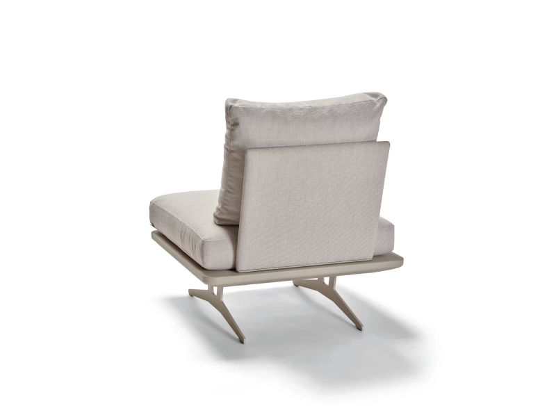 Stern Mittelelement Enya Lounge Aluminium greige/Vanilla Kissen 100% Polyacryl Vanilla