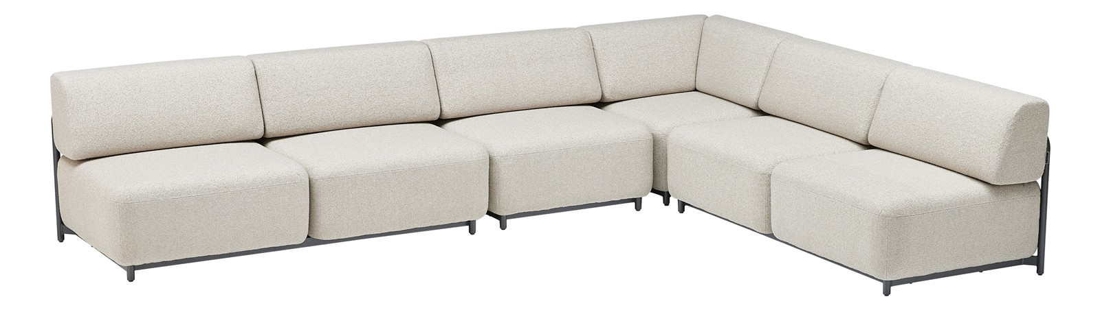 KETTLER TRIBE Lounge 2-Sitzer Aluminium/Polyester anthrazit matt/Boucle beige