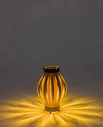 ARCO Tulip Laterne/Lampe in Teak H 60 cm