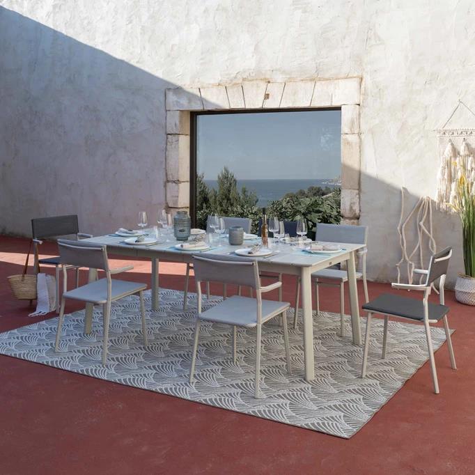 Lafuma MARSANNE Outdoorteppich 240 X 320 Eventail Gris