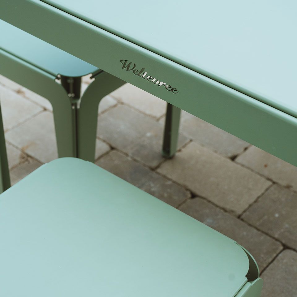 Weltevree Bended Tisch 90 Pale Grün