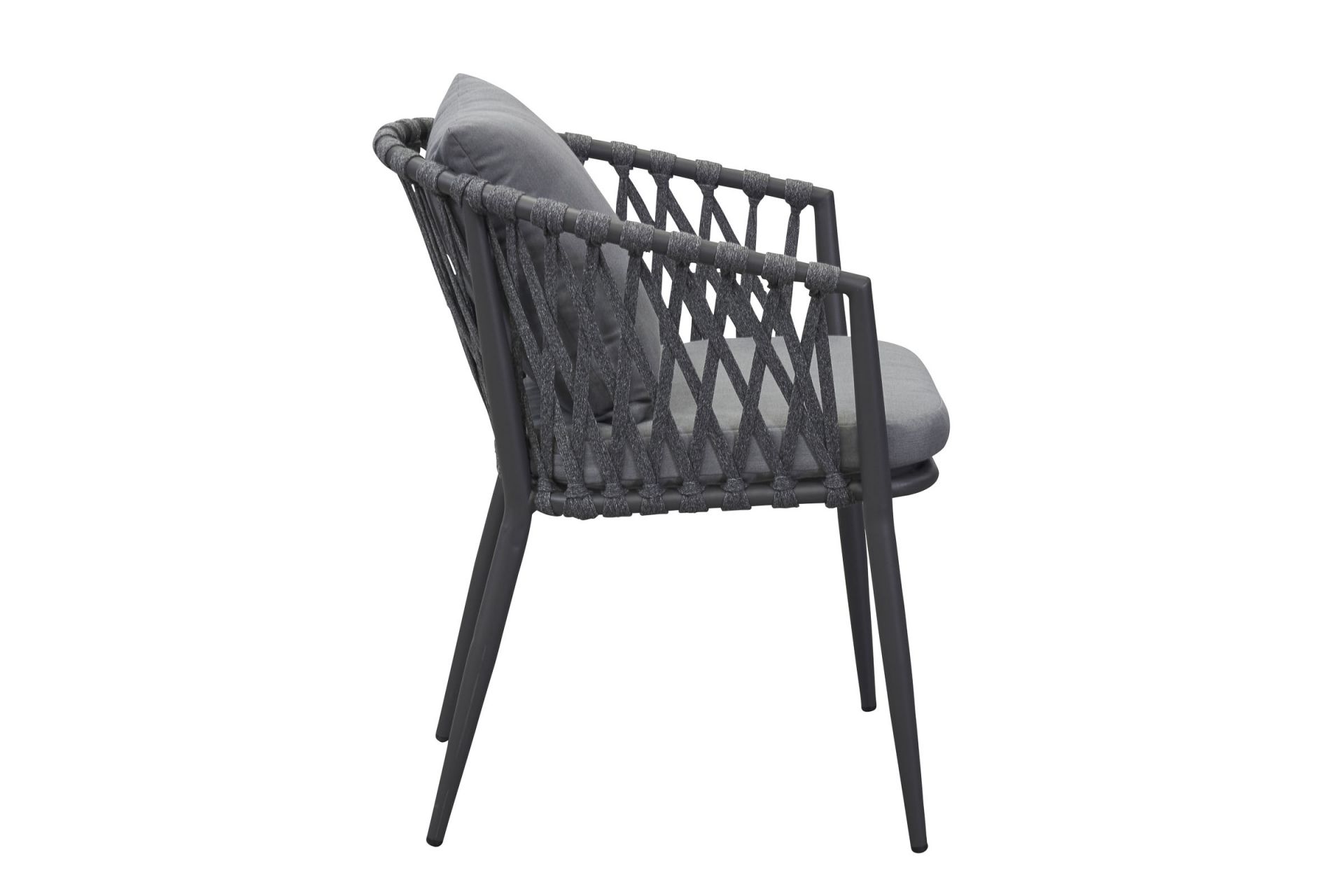Garino Dining Sessel Robby grau inkl. Kissen