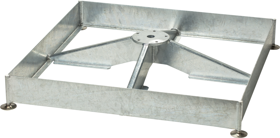 GLATZ Sockel M4, 180 kg, (für 12 Platten) Stahl verzinkt