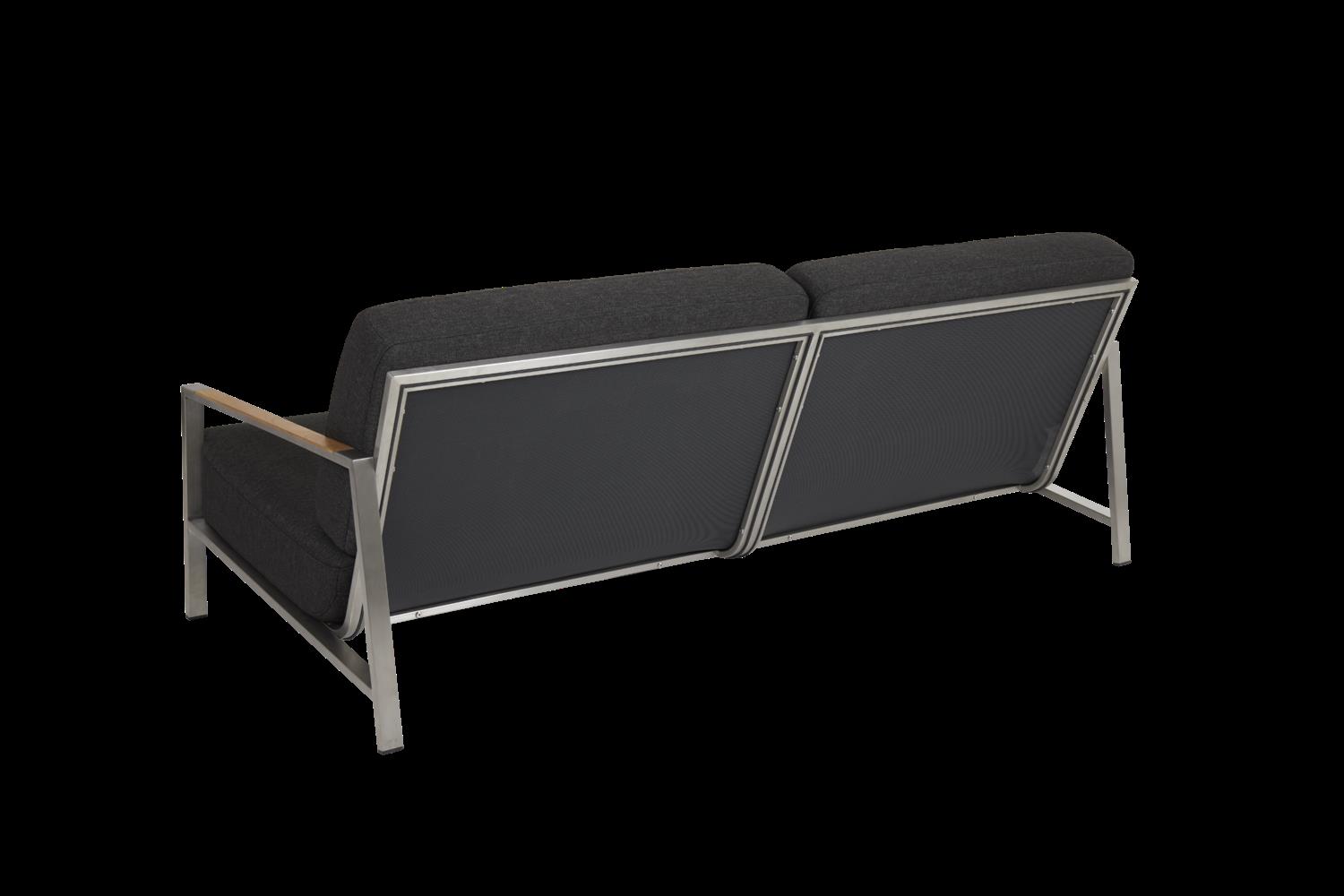 Brafab Naos Sofa 2,5-Sitzer schwarz mit Kissen