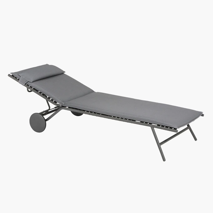 Lafuma MIAMI II ESSENTIEL Sonnenliege BeComfort® Titane/Silver