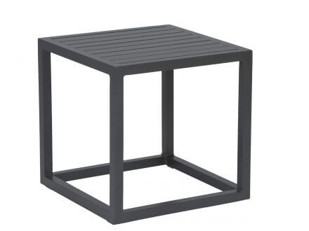 Stern JOHN 45x45x45 cm Alum. schwarz matt/Tischplatte Dekton Lava hellgrau