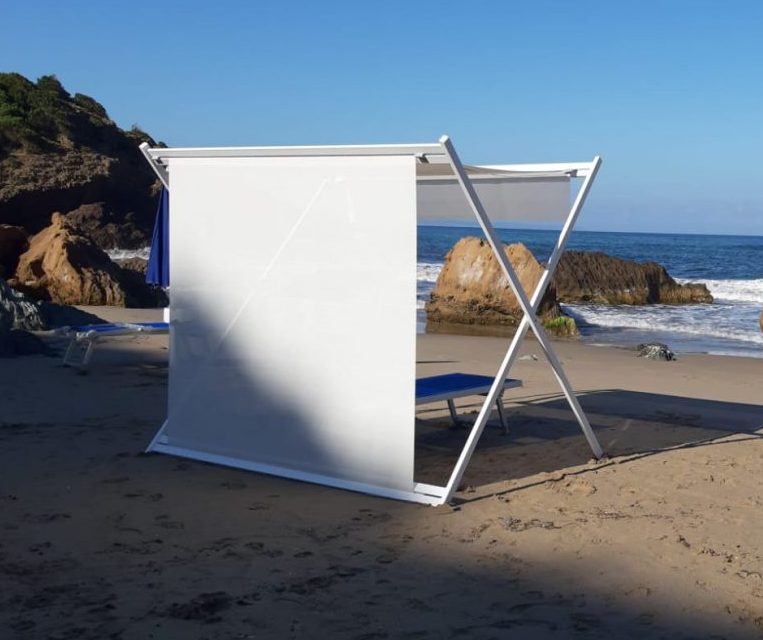 Gazebo Tentombra Überdachung aluminium weiß 215 x 140 cm