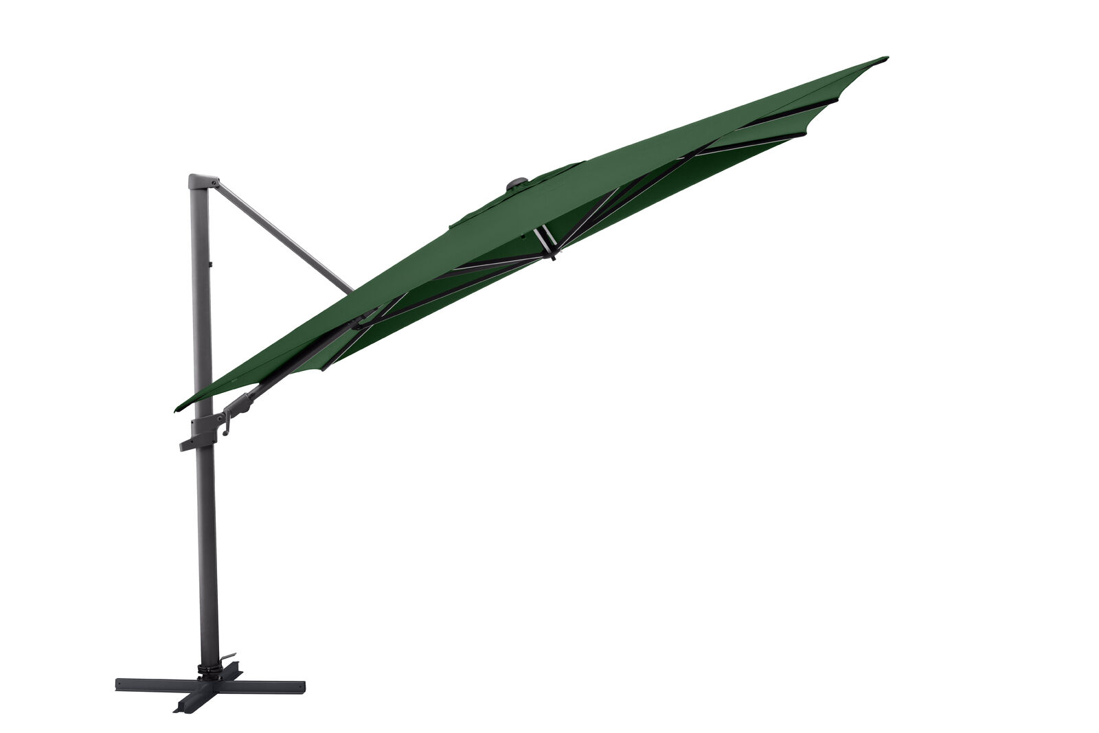 KETTLER Ampelschirm EASY FLEX 300x300 cm anthrazit matt/ grün
