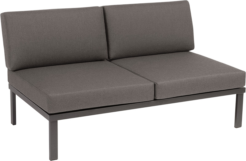 Karasek Modul Lido 150x84 ohne Armlehne grau metallic D12 darktaupe