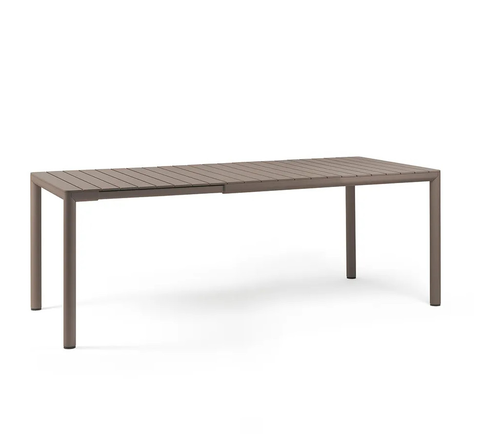 Nardi Cassia Dining Tischset + Tevere Ausziehtisch 147-211 cm tortora anthrazit