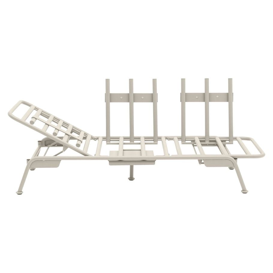 Zebra Somerset 3-Sitzer Alu taupe inkl. Kissen nature