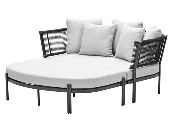 Garden Impressions Daybed San Remo carbon black/rope lava schwarz/valley sand