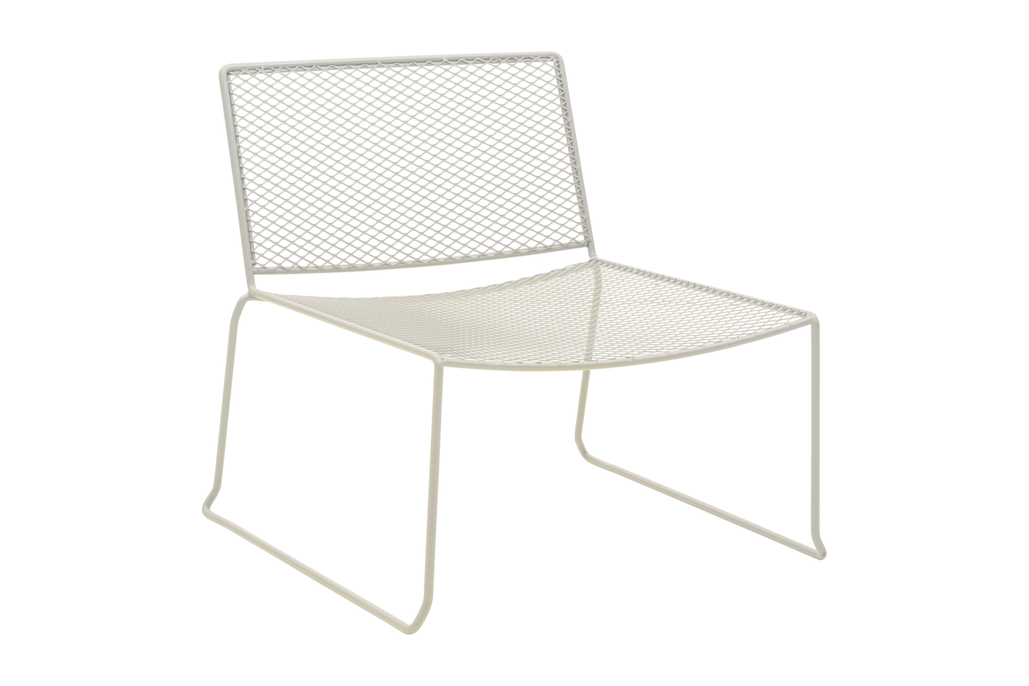 Brafab Haru Loungesessel Stahl Pearl White