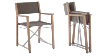 ARCO Nautilus Regiestuhl Teakholz taupe