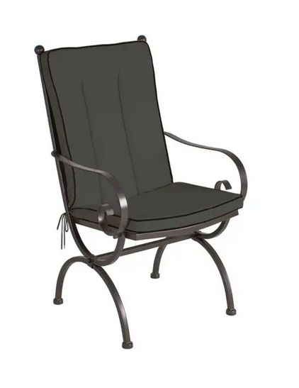 MBM Sitz-/Rückenkissen anthrazit m. schw. Keder für Sessel Romeo Elegance Marone Antik