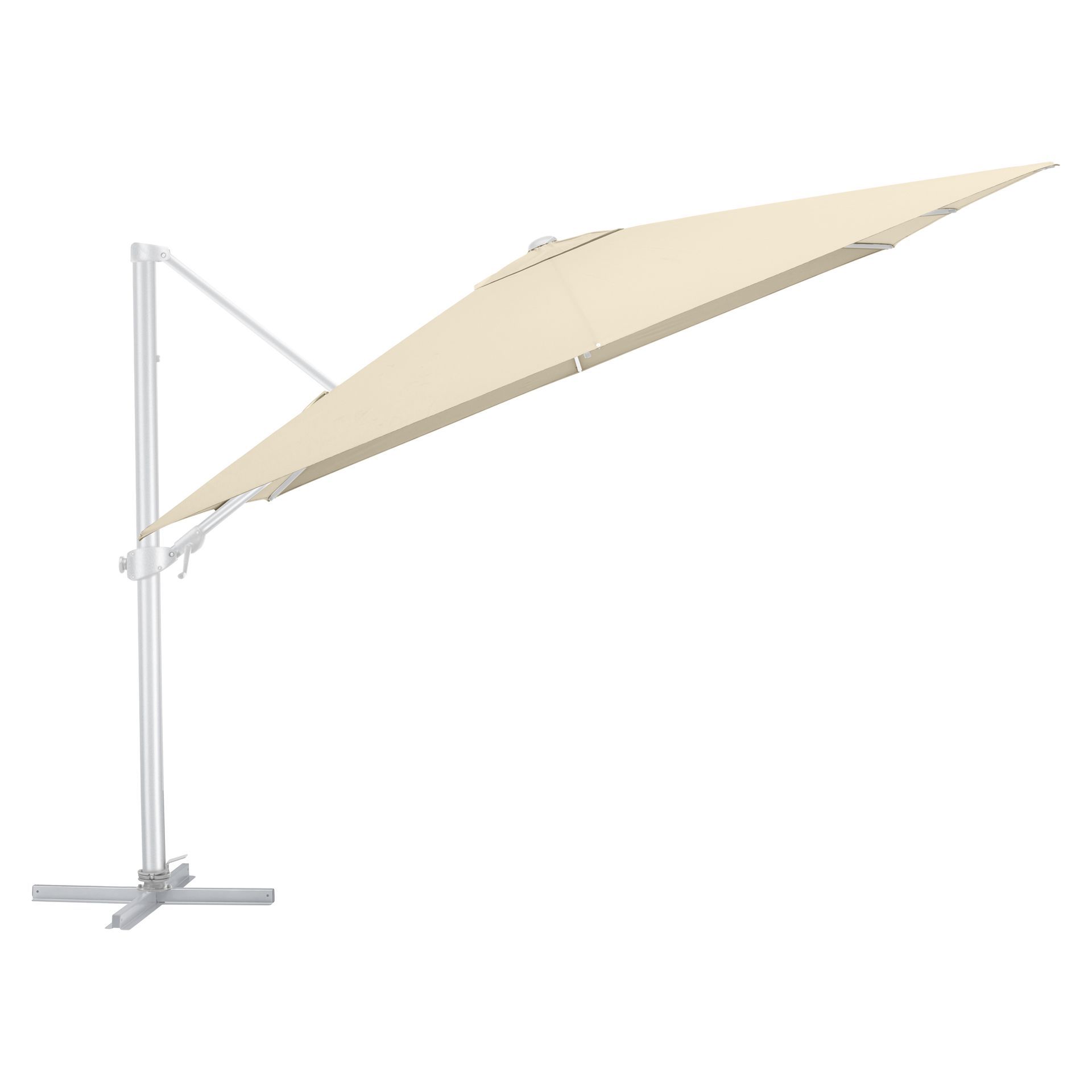 KETTLER EASY TURN Ampelschirm 300x300 cm silber/natur