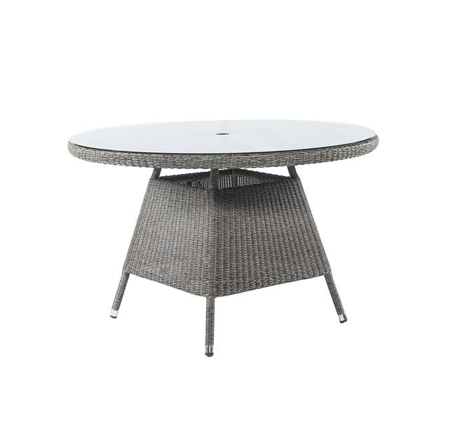 Alexander Rose Tisch rund mit Glasplatte D 1,2m